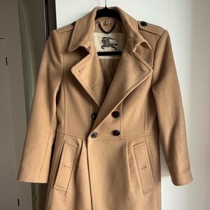 Rare Find - BURBERRY London Wool Cashmere Camel Trench Coat - USA 6 // UK 8